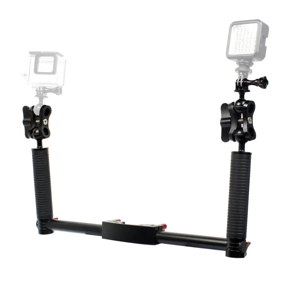 Двойной Ручной Стабилизатор рукоятки для DJI Ronin S для zhi yun Crane2 Pro Gimbal SLR держатель камеры с зажимами-бабочками адаптер