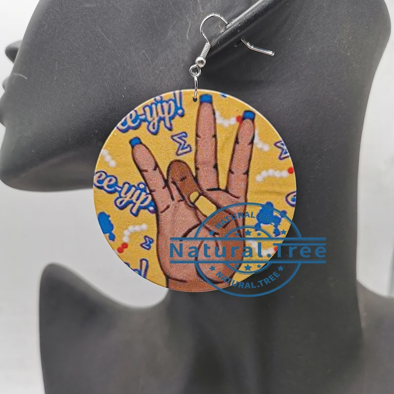 Деревянные серьги sigma gamma rho sorority|Серьги-подвески| |