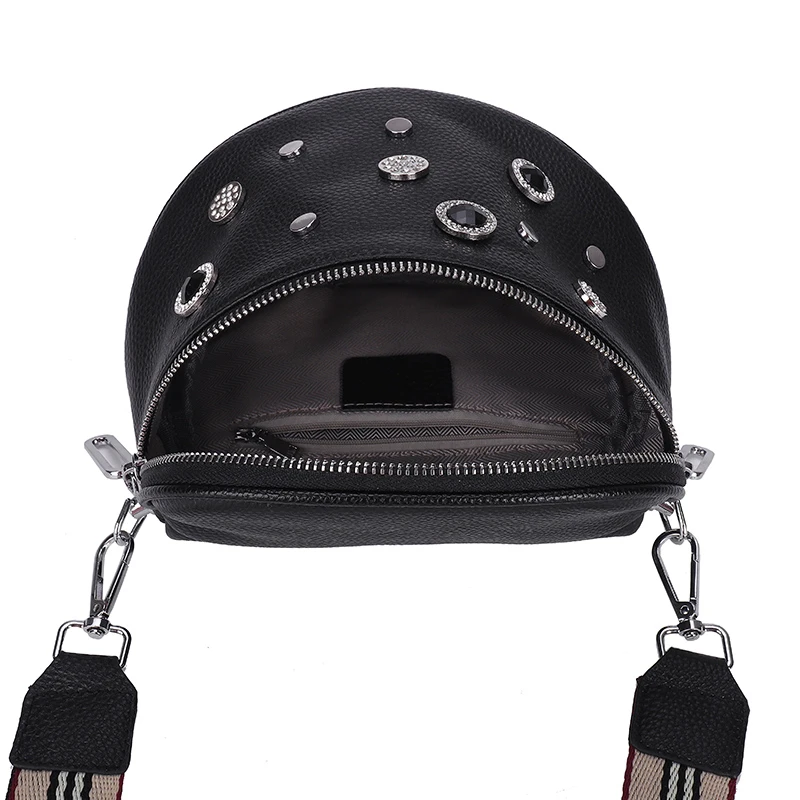 

Luxury Genuine Leather Diamonds Handbags New 2021 Designer Fashion Cowhide One Shoulder Handbag Diagonal Multi-Purpose Chest Bag