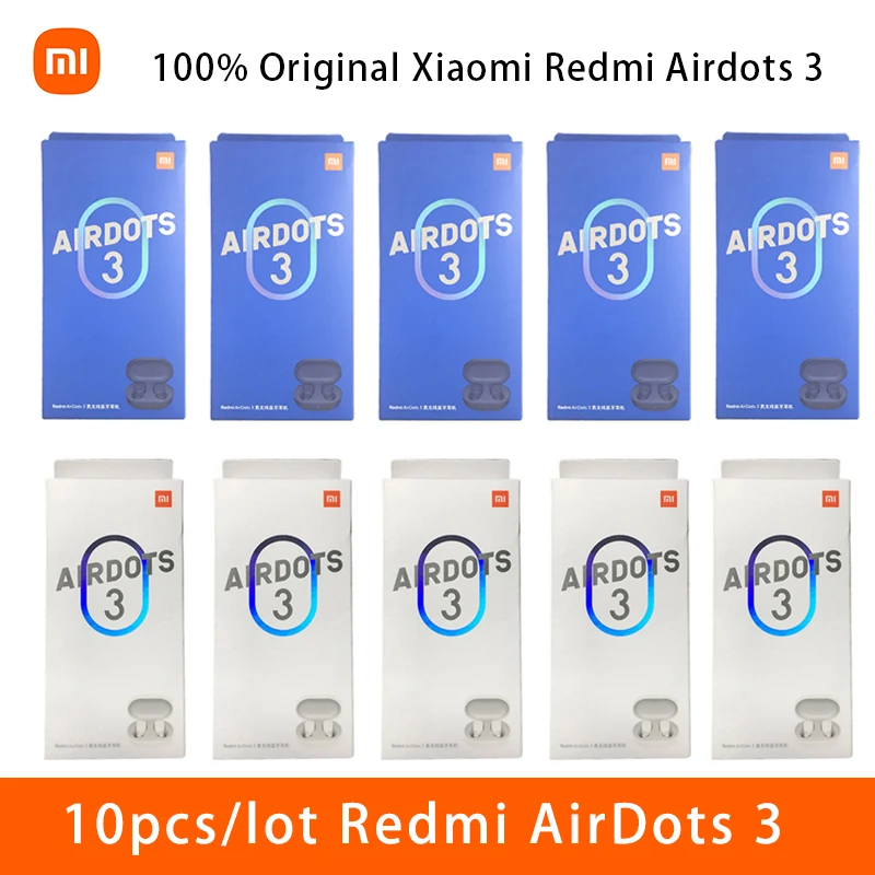 

Беспроводные стереонаушники Xiaomi Redmi AirDots 3 TWS, 10 шт./Лот, Bluetooth 5,2, с микрофоном