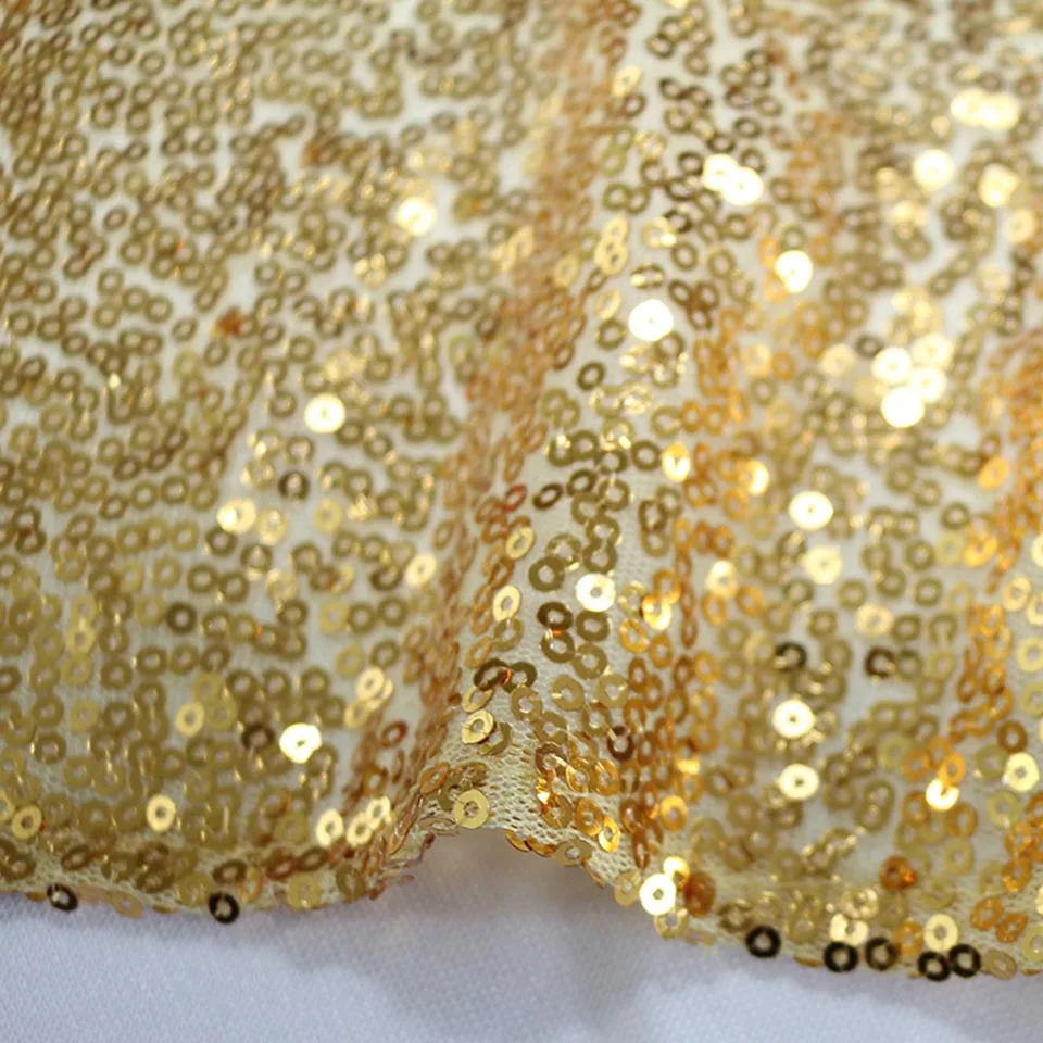 

3 Size Glitter Sequin Rectangular Tablecloth Wedding Party Decoration Gold Embroidered Sequin Table Cloth Rectangle Table Cover