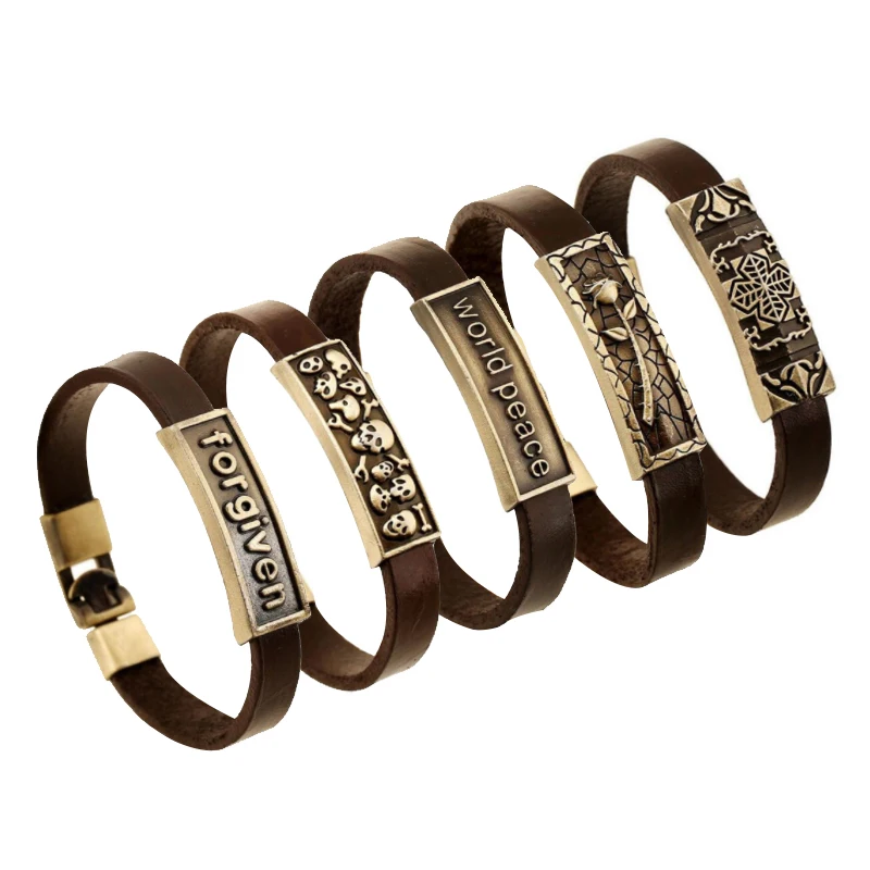 SOHOT модный прощаемый браслет из натуральной кожи винтажные аксессуары Bracciale Pulsera