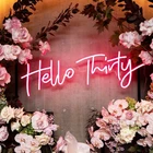 Светодиодный гибкий неоновый светильник на заказ Hello Twenty с днем рождения, декоративная неоновая вывеска для на стену для дома и бара, спальни, вечеринки, крутая неоновая лампа