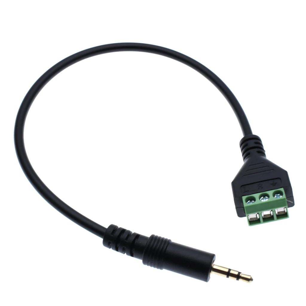 1/4 "стерео TRS Male 3 полюса в AV винт видео балун терминал адаптер кабель аудио Solderless