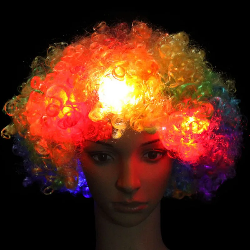 1 предмет Модный комплект клоун светодиодный светильник мигает волосы носить