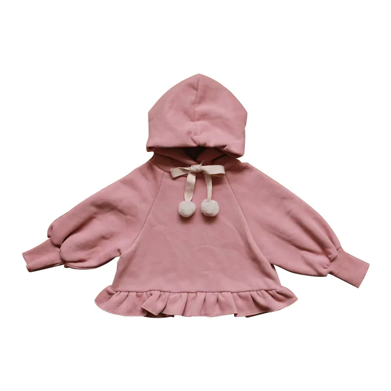 

2020 Winter Children's Sweater Girl Cute Fur Ball and Fleece Hoodies