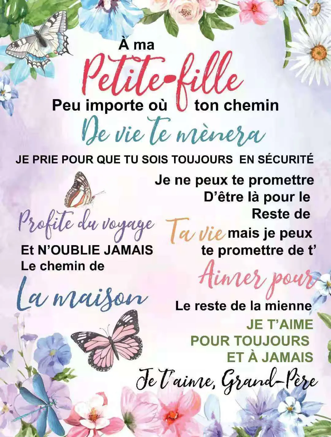 

Blanket Letter to Wife, Printed Quilt, Personalized Air Mail Blanket, Healing and Positive Energy Encouragement and Bravery