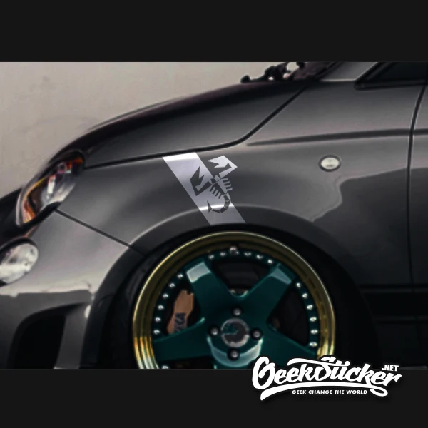 

1Pair Scorpion Wing Fender Decals Waterproof Reflective Car Sticker For Fiat 500 Abarth 595 695 Fiat 500c Accessories