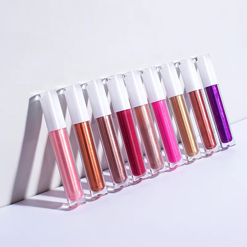 

Wholesale Clear Shiny Glitter Lipgloss Makeup Custom Private Label Nude Pigment Long Lasting Liquid Lip Gloss Cosmetics Vendors