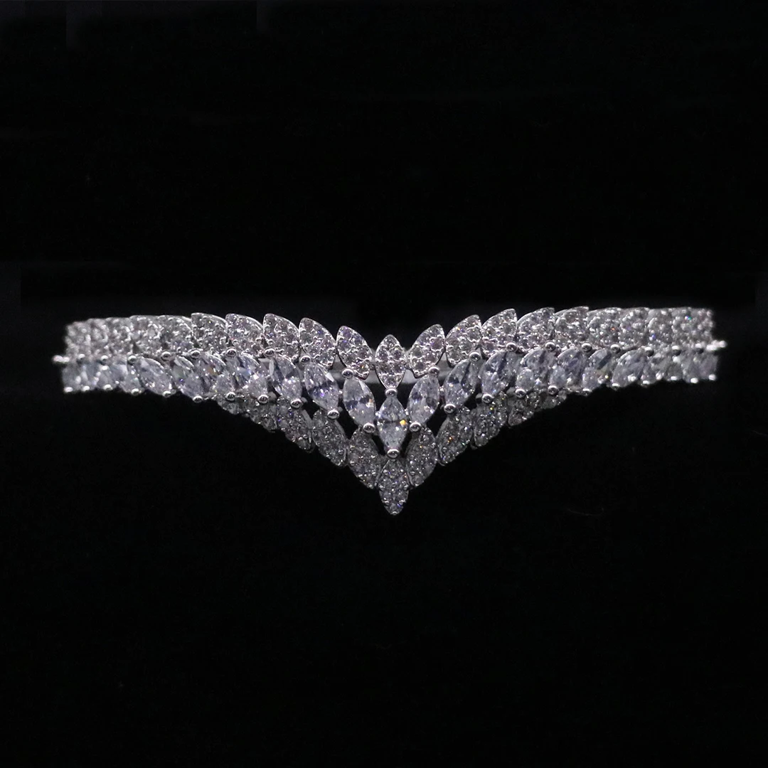 

BEDAZZLED 2020 Luxury Big Wedding Bridal Jewelry Sets Fine Clear 5A Zirconia Necklace Bracelet Earrings Ring 4Pcs For Women