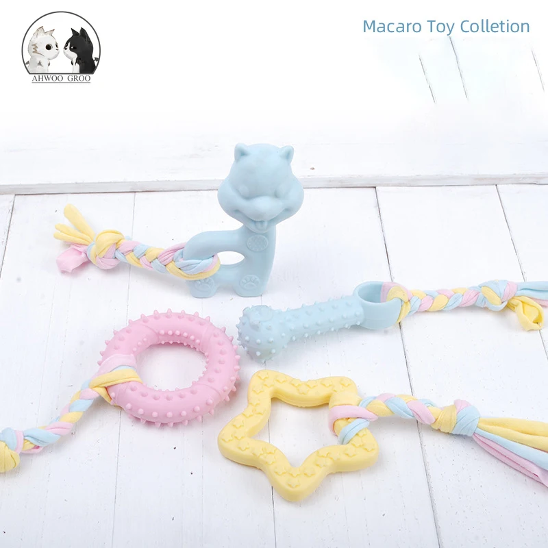 

Dog toy pet chew toy rubber self-hey cotton rope cloth toy rope knot wear-resistant bite-resistant molar teeth cleaning supplies
