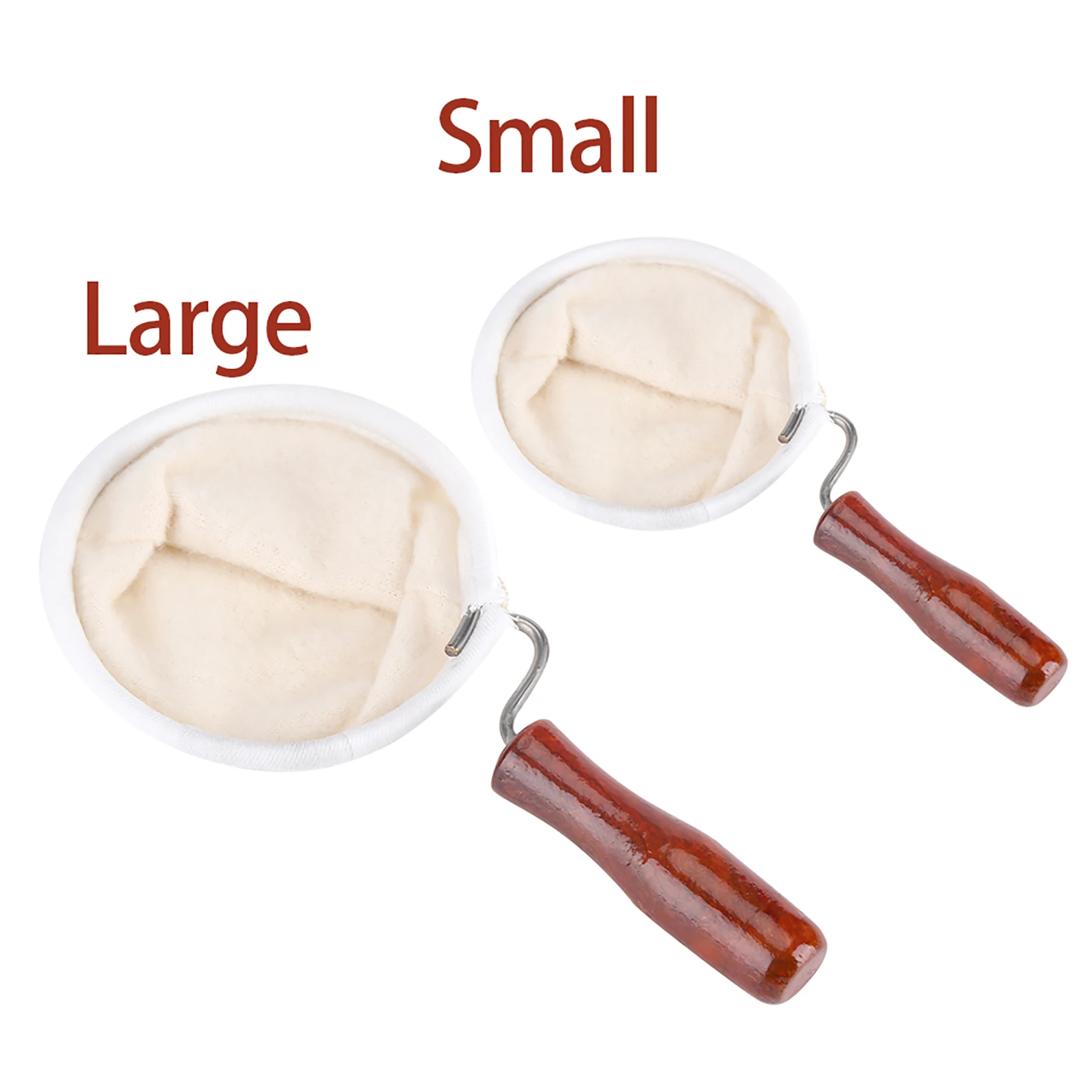 

Reusable Washable Flannel Cloth Handmade Coffee Filter Strainer with Wood Handle Coffee Filter Tool