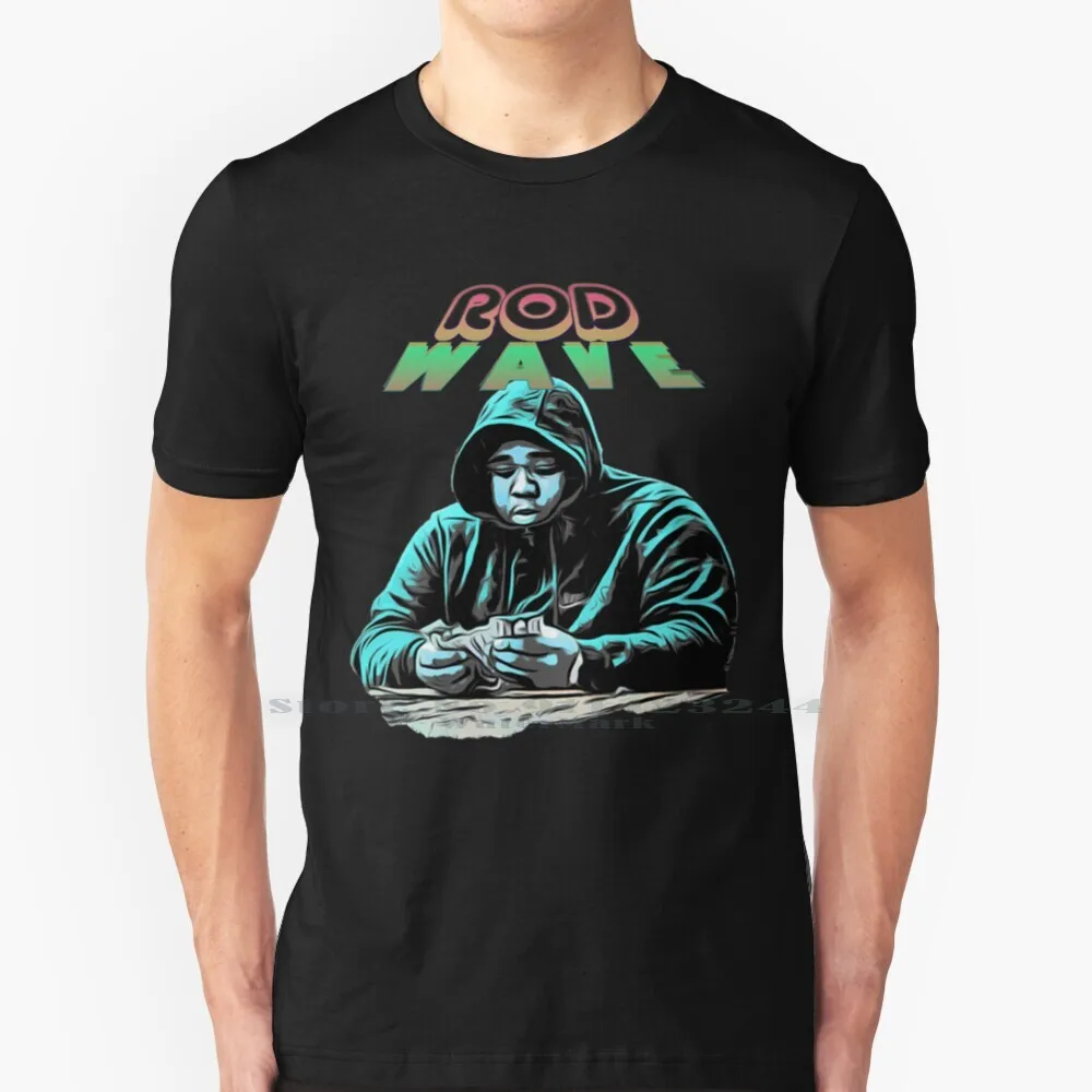 Футболка из хлопка с волнистым рисунком, 6XL Футболка из хлопка с волнистым рисунком, 6XL