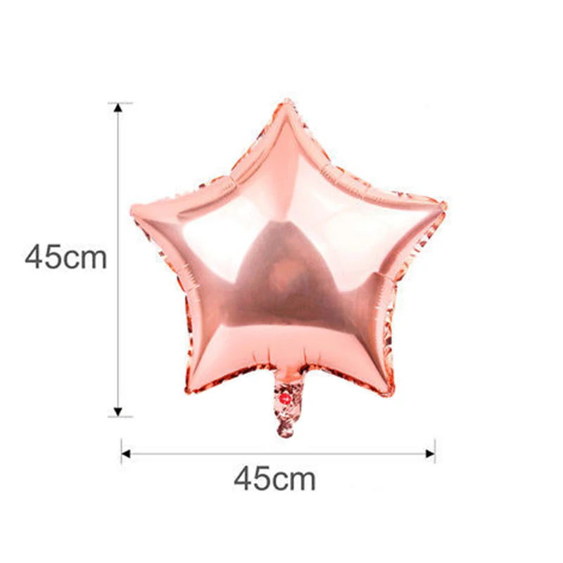 

14pcs 18-inch Heart-shaped Round Five-star Balloons Blue Pink Helium Ballons Supplies Family Gatherings Birthday Parties