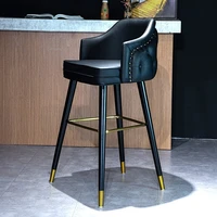 nordic home furniture bar stool modern simple living room coffee high bar chairs front desk reception leisure backrest armchair