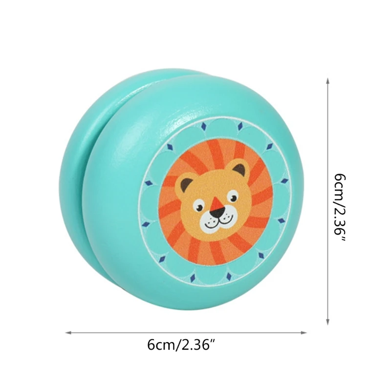 

Cartoon wooden yo-yo-beginner yo-yo 6 years old and above, double-sided full-color artwork, classic yo-yo