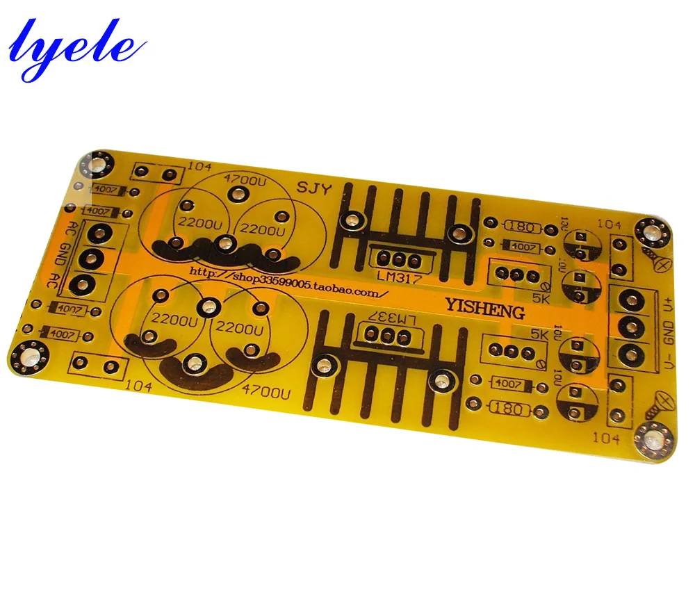 

Регулируемая плата питания LM317 LM337, печатная плата 103*45 мм