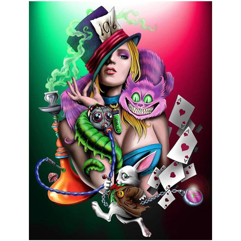 5d алмазная живопись сделай сам мультяшный волк полная квадратная круглая