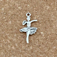 20 pcs lot alloy ballet dancer girl charms pendants diy jewelry fit bracelets necklace earrings 14 5x27 5mm a 344