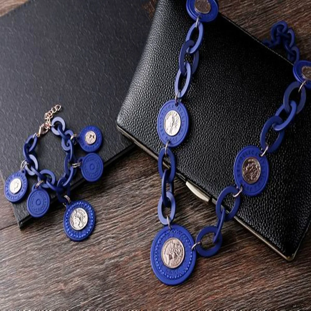 Модные Акриловые круглые ожерелья королевы Аватара ювелирные браслеты и кулоны