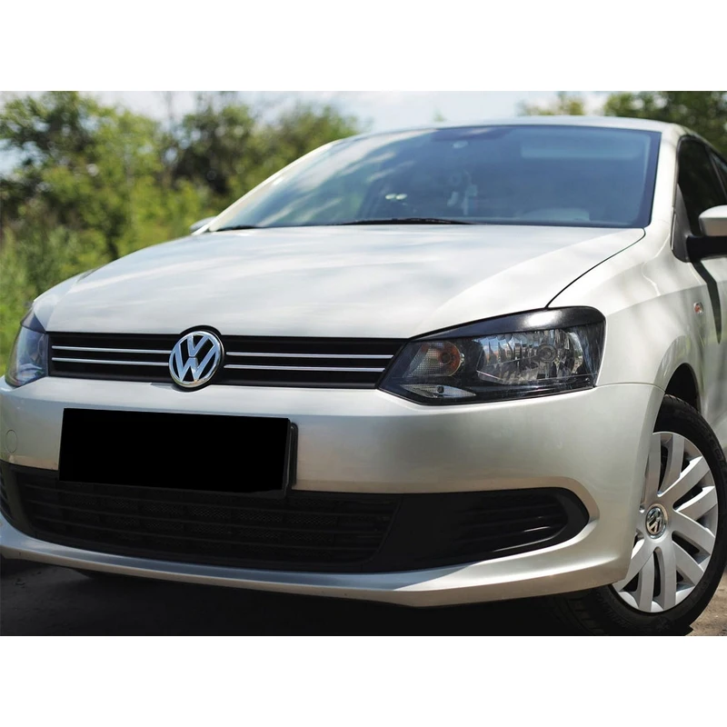 Headlight covers cilia eyelashes eyebrows eyelids for Volkswagen Polo V 2009-2016 ABS plastic tuning pad overlays styling decoration decor body kit |