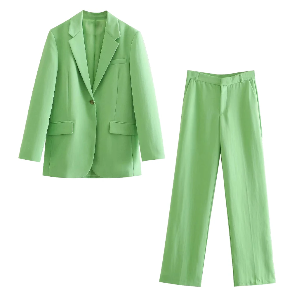 

2021 2 piece set suit Blazer Women Elegant High Fashion Vintage Chic Lady Woman Outfit Oversized Blazer Set Pants Suits