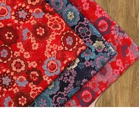 chinese flower brocade jacquard pattern fabrics for sewing cheongsam dress diy design material