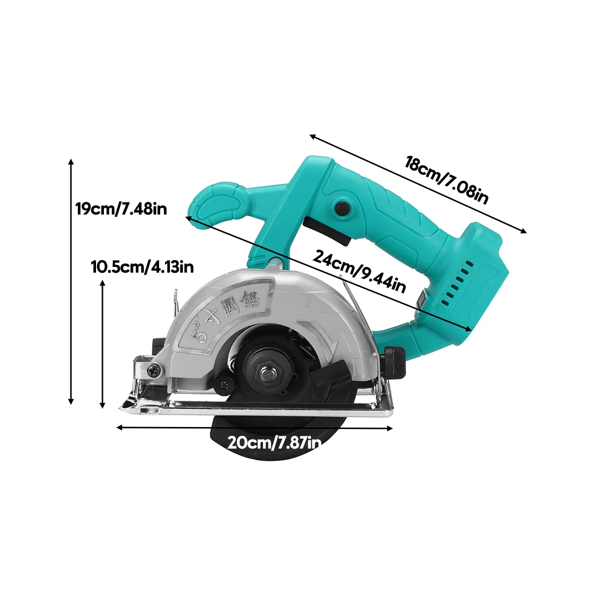 

1000W 10800RPM Cordless Electric Circular Saw Handle Power Tools Dust Passage Wood Cutting Machine For 18V Makita Battery