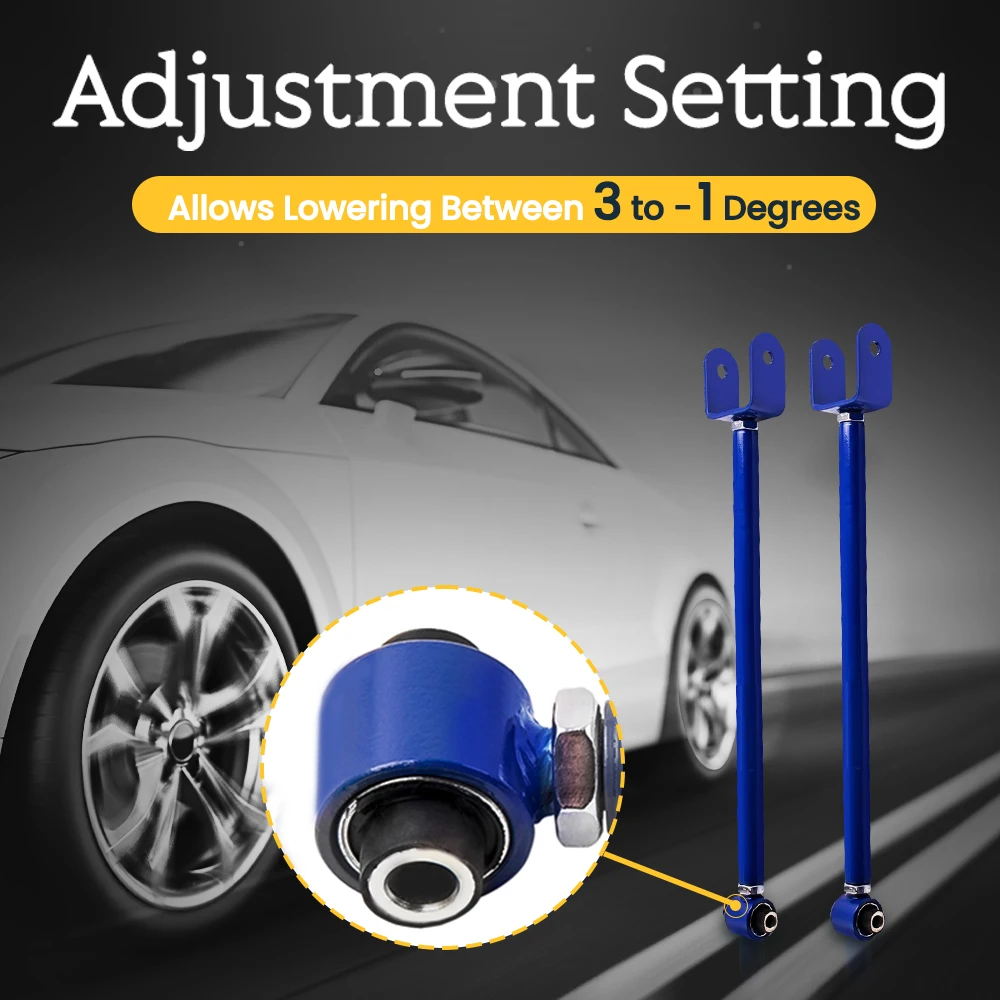 

MAXPEEDINGRODS Adj. Rear Lower Camber Control Arm Arms For BMW E36 316 M3 E46 Z4 Blue for X3 E85&E86 E89 Z4 E36 E46 M3