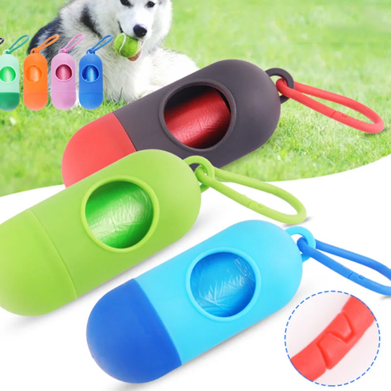 Practical Pet Dog Poop Bag Dispenser Cat Waste Garbage Holder Bags Set Animal Collector Trash Clean Supplies | Дом и сад