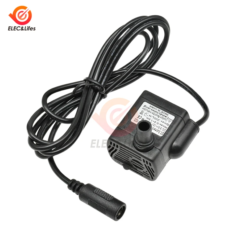 Ультра тихий DC 5V 12V 3W 200L/H водостойкий Бесщеточный насос мини погружной водяной