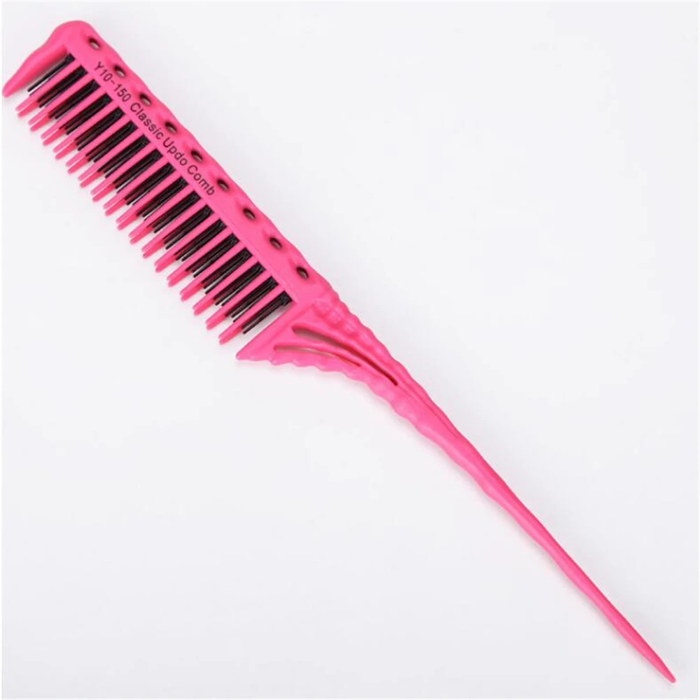 

Professional Hair Combs Tip Tail Comb Barber Hairdressing Comb 3-Row Teeth Teasing Brush Highlight Comb Salon Hair Styling Tool