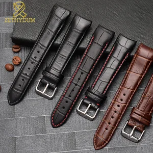 Genuine leather bracelet curve end watch strap 20mm for citizen BL9002-37 05A BT0001-12E 01A watch b