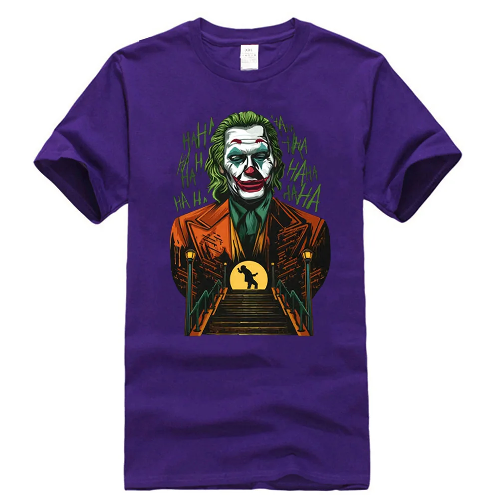 Фиолетовый Reborn Clown Arthur Fleck Joaquin Phoenix Can You Call Me Joker черная футболка с фигуркой - Цвет: Фиолетовый