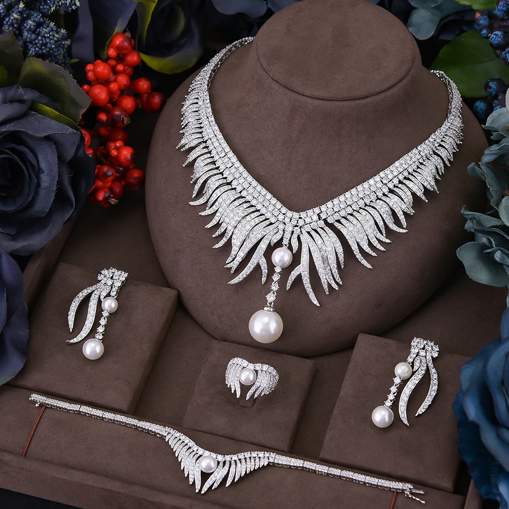 

KellyBola Noble Luxury Full Cubic Zirconia Jewelry Set High Quality Women's Fashion Jewelry Accessories 2021