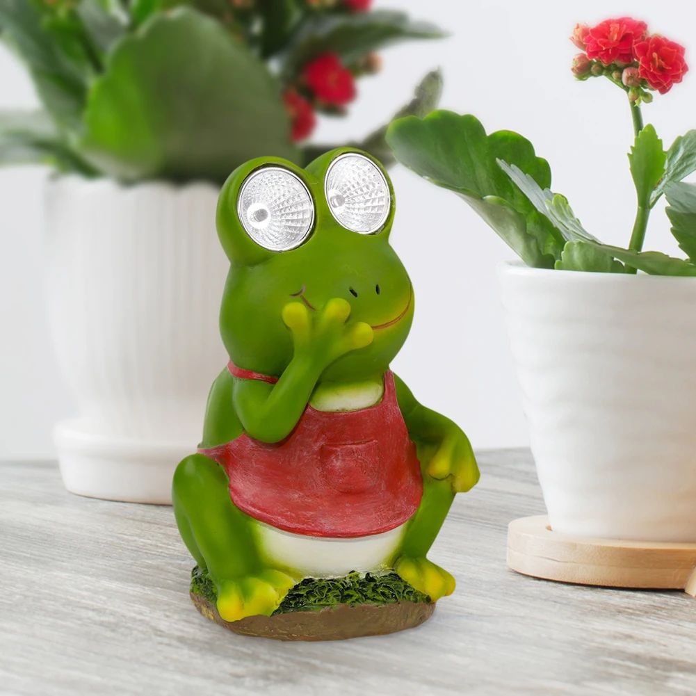 

Solar Frog Shaped Light Statue Animal Garden Light Frog Shaped Spotlight Decor Solar Charging Decorative Sculpture