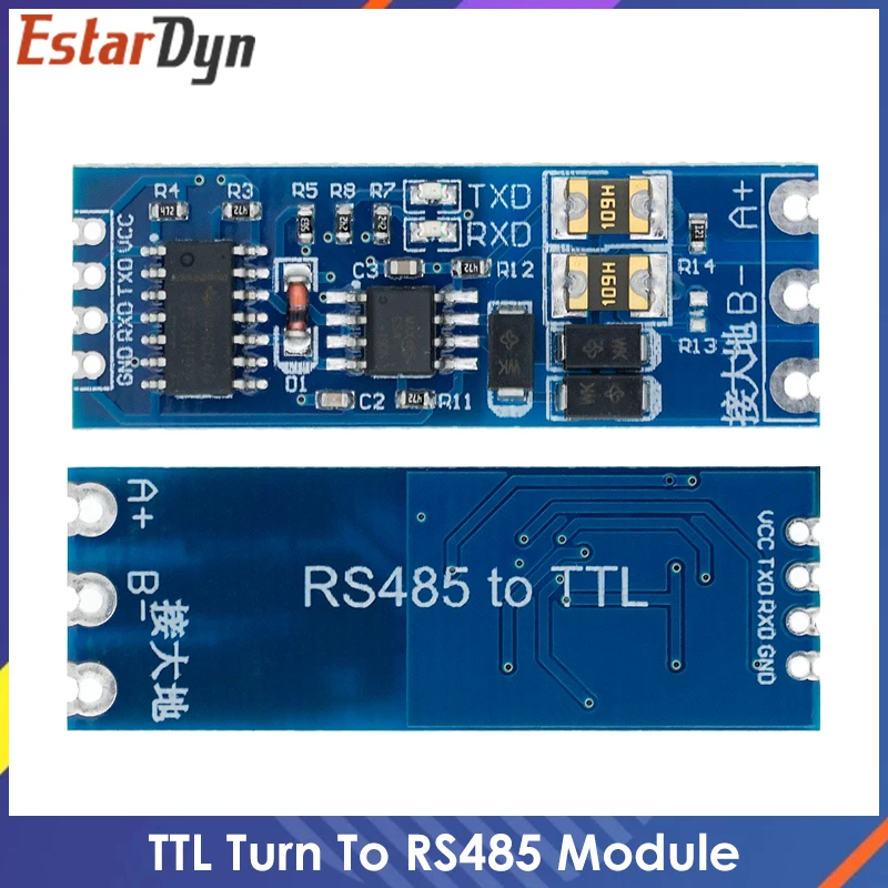 

10PCS TTL Turn To RS485 Module Hardware Automatic Flow Control Module Serial UART Level Mutual Conversion Power Supply Module