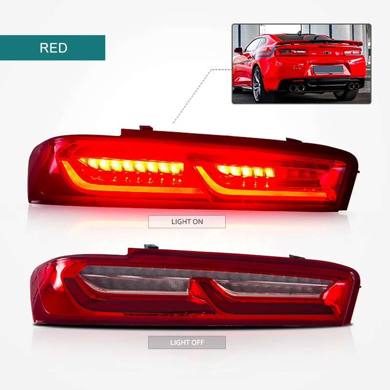 LED Tail Lamp for Chevrolet Camaro 2016 2017 2018 Smoked Black Red Left Right side Light Turning Signal | Автомобили и мотоциклы