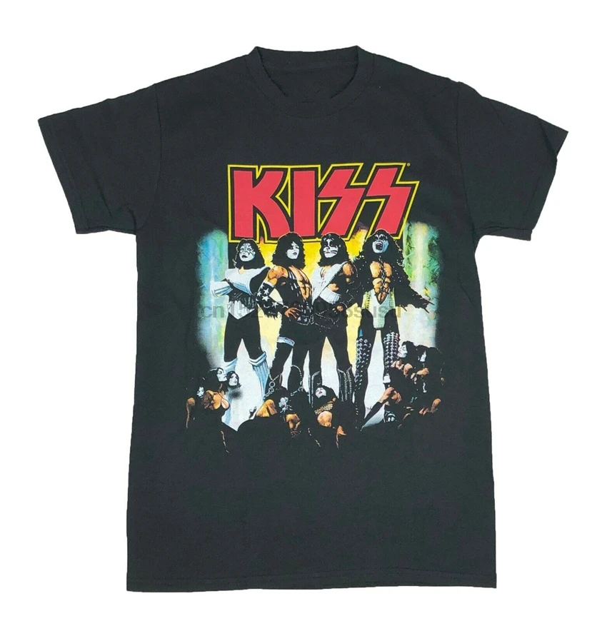 Kiss Band рок-н-ролл ген Симмонс Пол Стэнли графическая Футболка мужская футболка