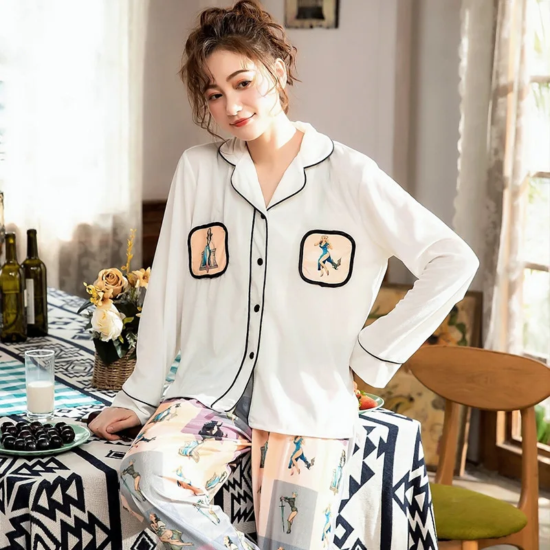 Smmoloa длинный рукав бархат зимняя Пижама Женская Уютная пижама|Комплекты пижам| |