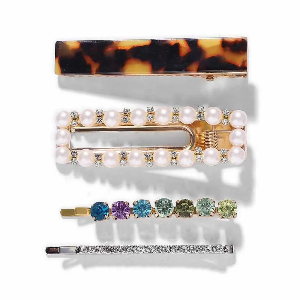 Best lady Trendy Hair Pins Sets For Women Wedding Korean Simulated Pearls Girls Party Bohemian Headwear Gifts Hair Accessories - Цвет: 13