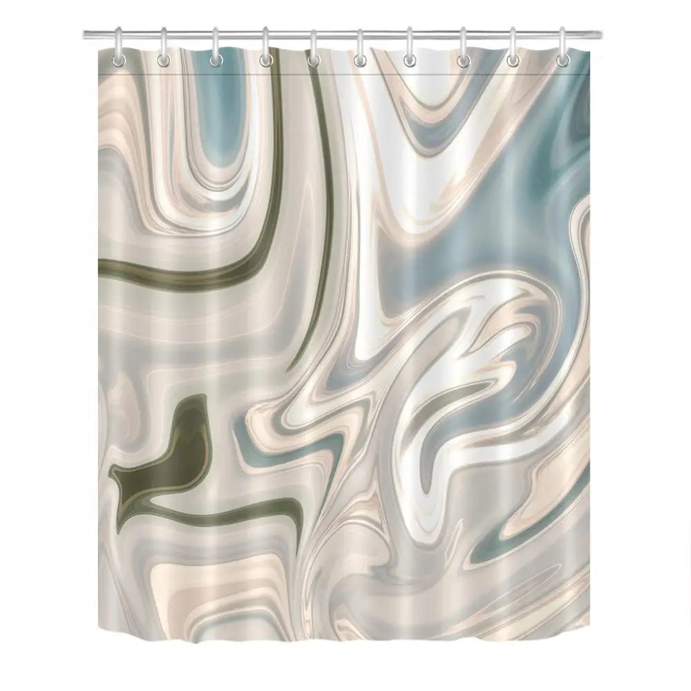 Современная Водонепроницаемая шторка для душа из полиэстера с абстрактным