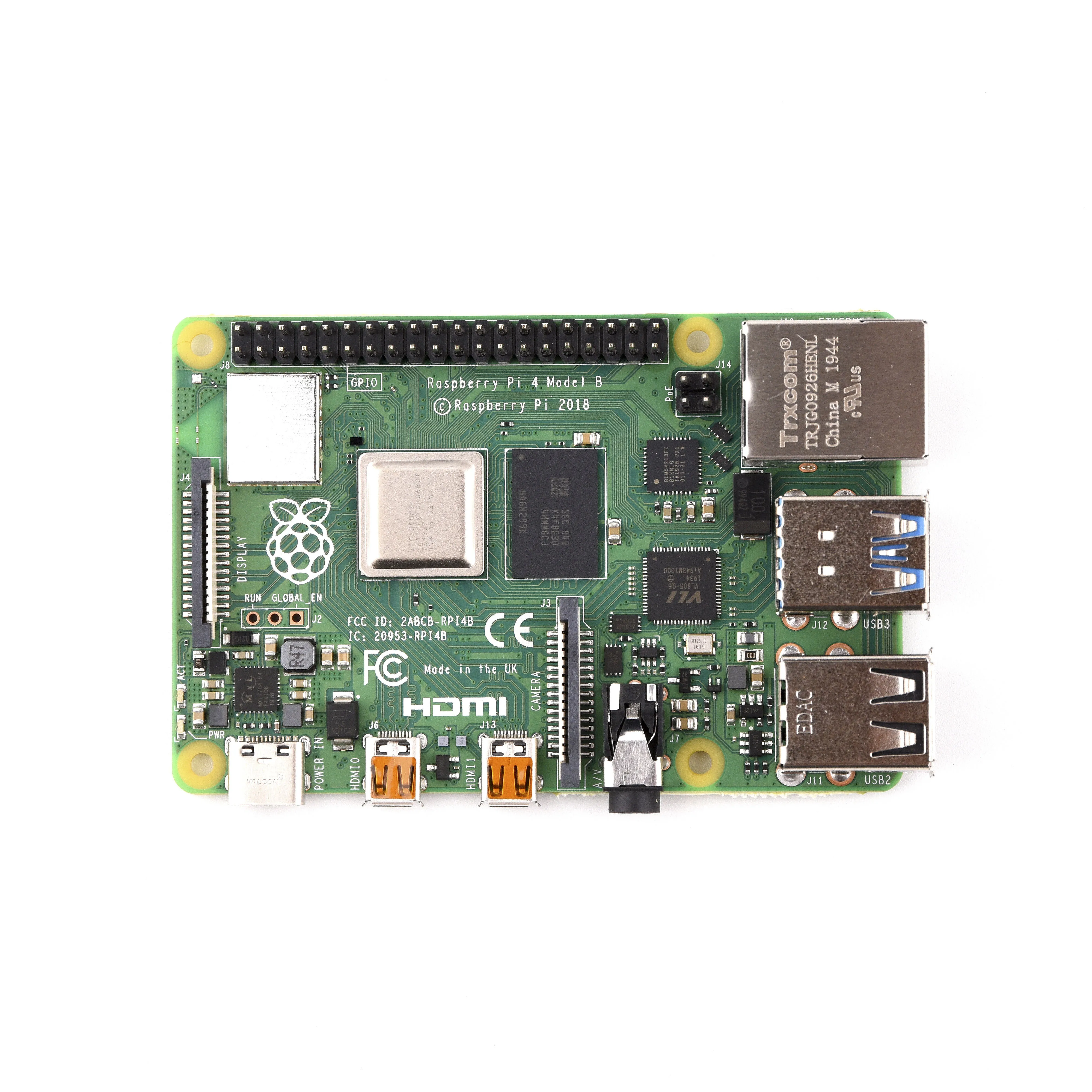 Новый 2019 официальный оригинальный Raspberry Pi 4 Модель B макетная плата комплект RAM 2G/4G