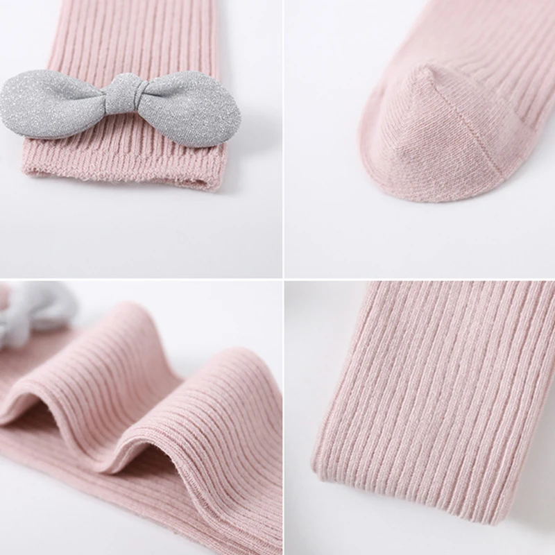 

10 Pairs/lot Cute Tights For Baby Girls Bows Stockings Cotton Soft Winter Knee High Leg Warmers Baby Kids Clothes Stockings