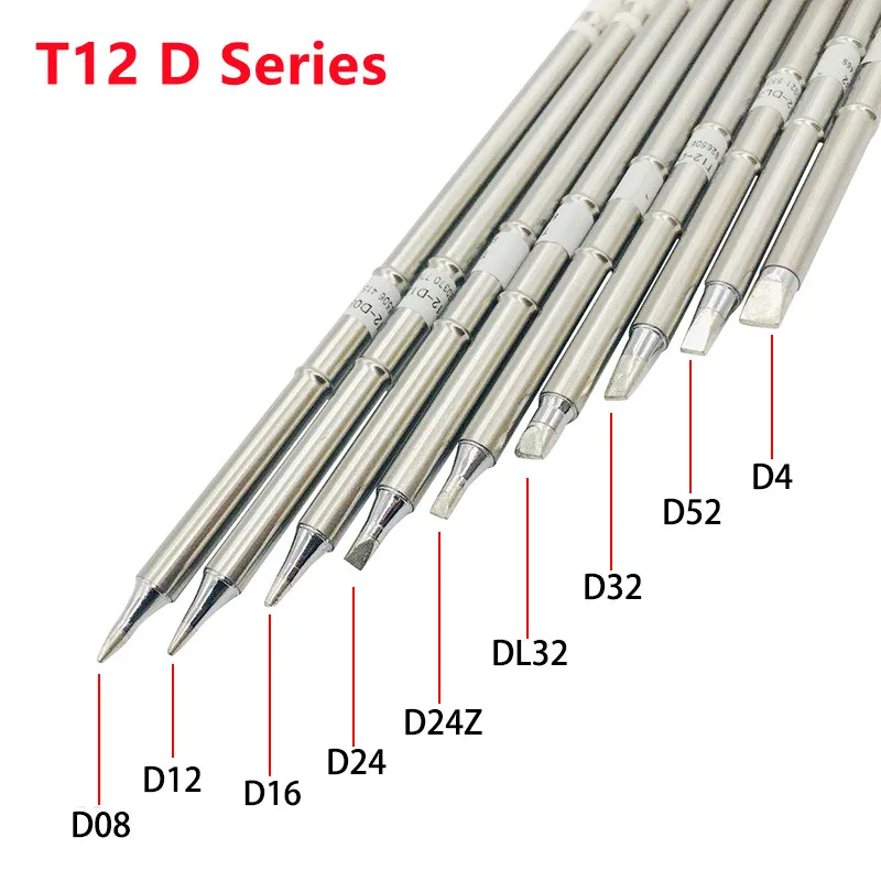 

T12 Soldering Solder Iron Tips T12D Series Iron Tip For Hakko FX951 STC AND STM32 OLED Soldering Station Electric Soldering Iron
