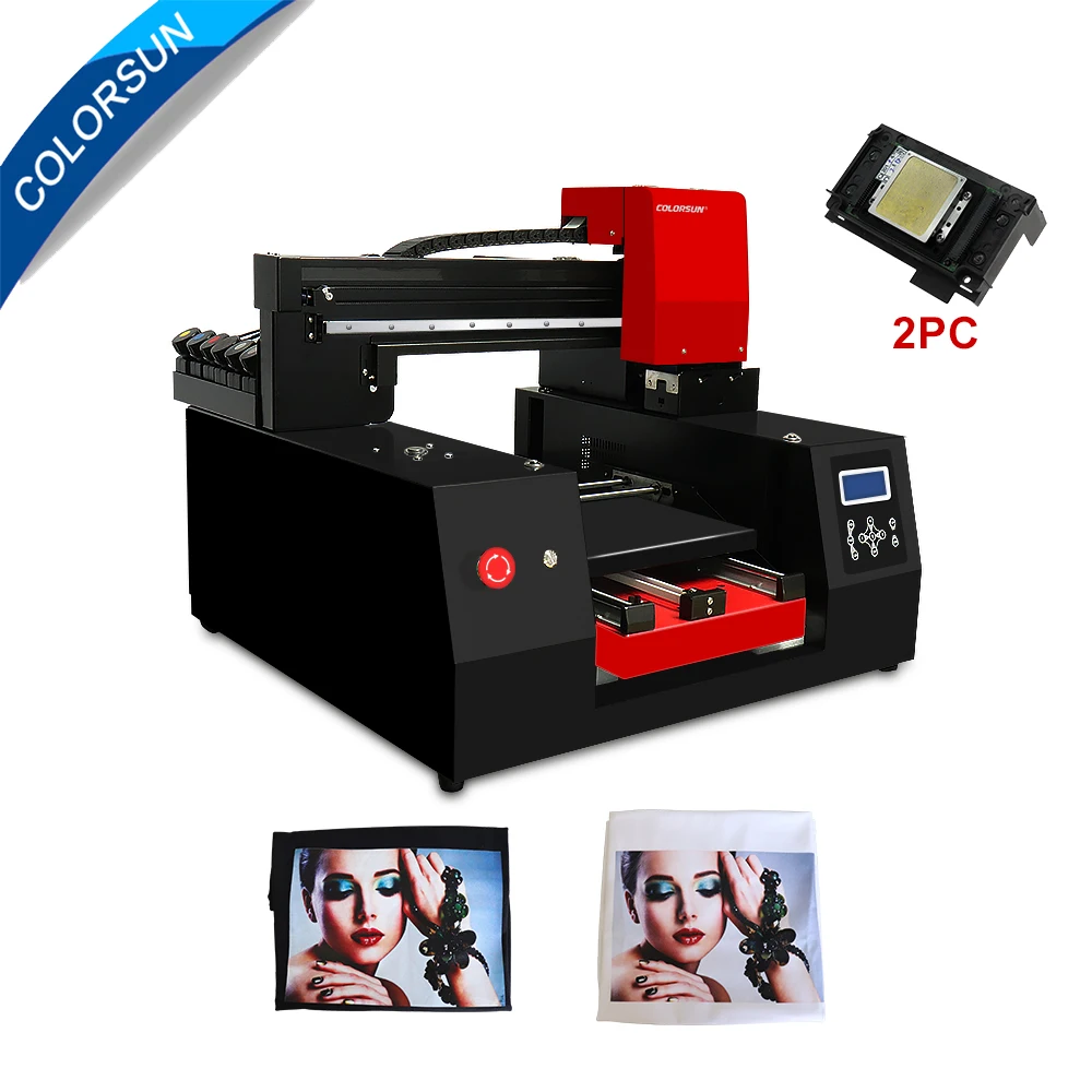 Цветной планшетный принтер A3 + 12 цветов для футболок и текстиля Epson DX9 * 2 330*420 мм с