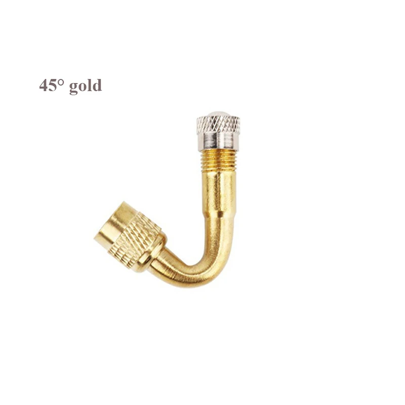 Air Tyre Valve Tire Valve Stem Extenders Extension Adapter 45/90/135 Degree Angle Brass for Car Truck Motorcycle Electric car - Цвет: 45 Degree gold