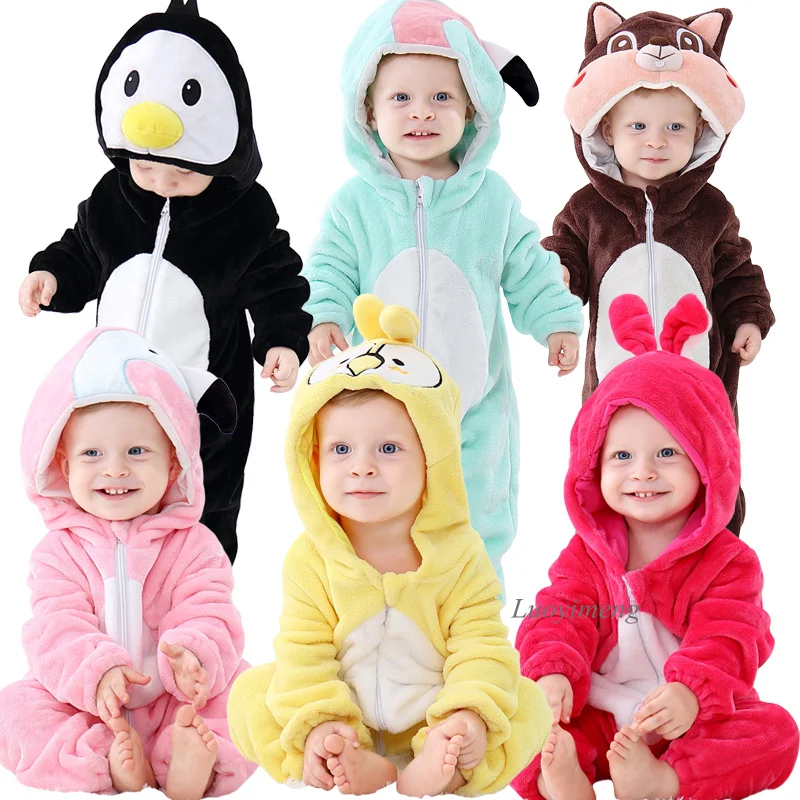 Новинка Одежда для маленьких девочек Детский комбинезон с рисунком утки из