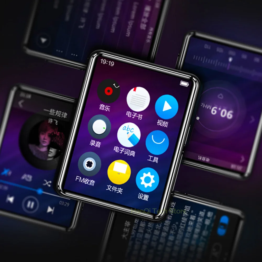 Mp3 плеер Benjie X5 Bluetooth 5 0 сенсорный экран 8 ГБ 16 музыкальный со встроенным динамиком FM