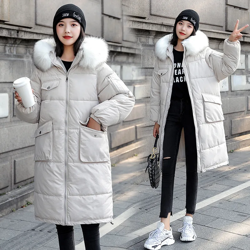 Новинка горячая Распродажа свободная большая парка с капюшоном модный большой